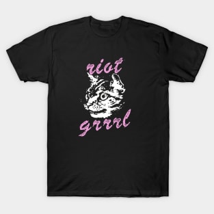 Riot Grrrl t shirt cat T-Shirt